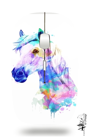  watercolor horse voor Draadloze optische muis met USB-ontvanger