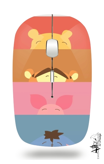  Winnie the pooh team voor Draadloze optische muis met USB-ontvanger