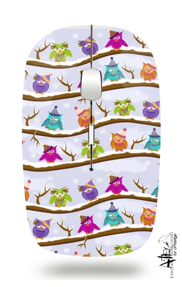  winter owls voor Draadloze optische muis met USB-ontvanger