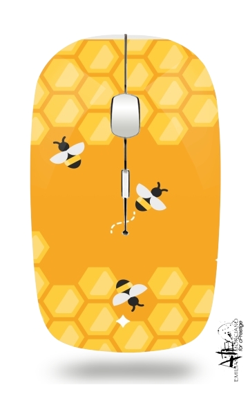  Yellow hive with bees voor Draadloze optische muis met USB-ontvanger