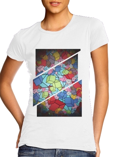  Abstract Cool Cubes voor Vrouwen T-shirt