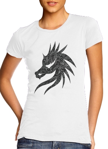  Black Silver Damasks voor Vrouwen T-shirt