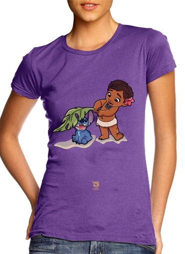 purple- Disney Hangover Moana and Stich voor Vrouwen T-shirt