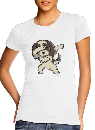 Dog Shih Tzu Dabbing voor Vrouwen T-shirt