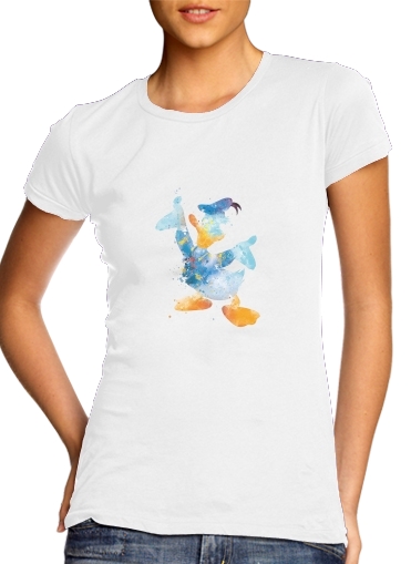  Donald Duck Watercolor Art voor Vrouwen T-shirt