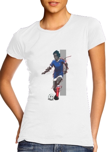  Football Legends: Michel Platini - France voor Vrouwen T-shirt