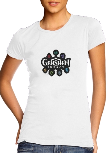  Genshin impact elements voor Vrouwen T-shirt