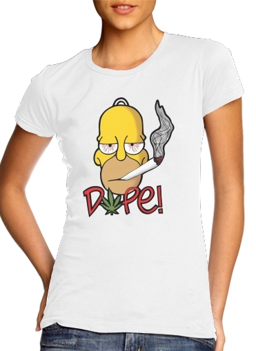  Homer Dope Weed Smoking Cannabis voor Vrouwen T-shirt