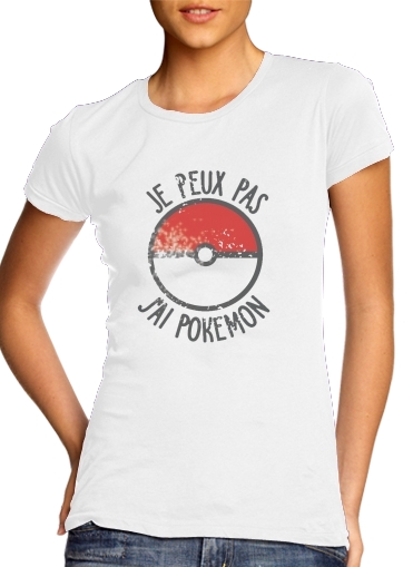  Je peux pas j ai Pokemon voor Vrouwen T-shirt