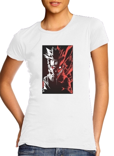  Kyubi x Naruto Angry voor Vrouwen T-shirt