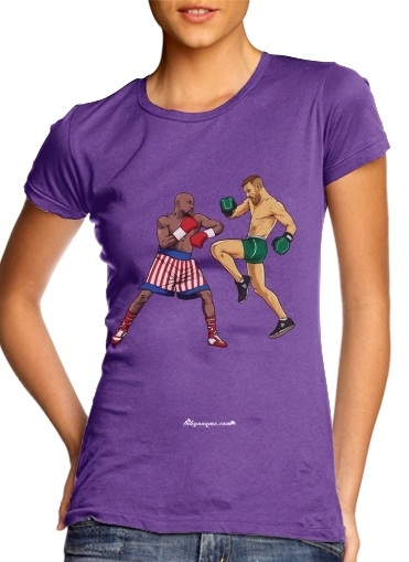 purple- Mayweather vs McGregor voor Vrouwen T-shirt