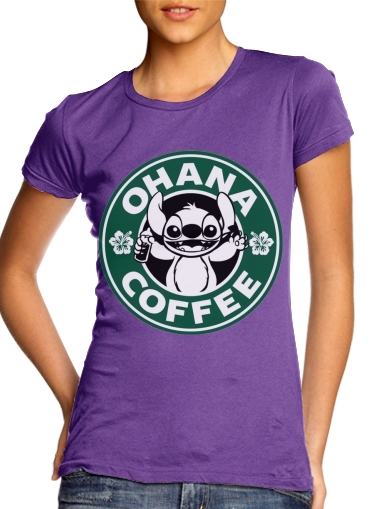 purple- Ohana Coffee voor Vrouwen T-shirt