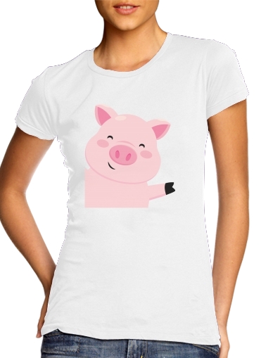  Pig Smiling voor Vrouwen T-shirt