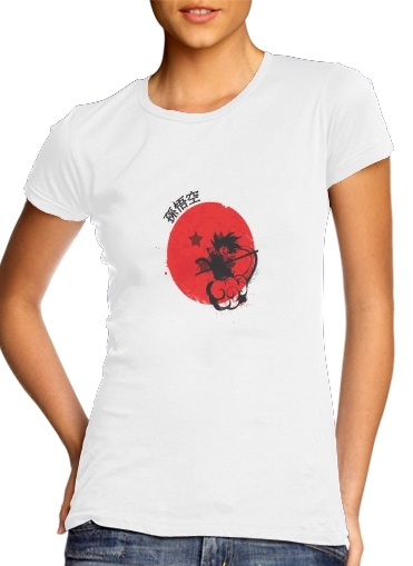  Red Sun Young Monkey voor Vrouwen T-shirt