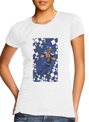  Seattle Seahawks: QB 3 - Russell Wilson voor Vrouwen T-shirt