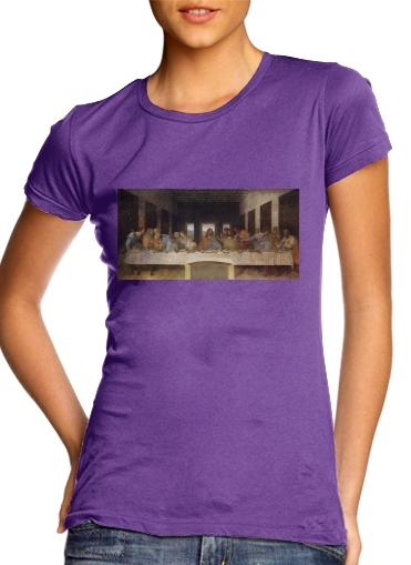 purple- The Last Supper Da Vinci voor Vrouwen T-shirt