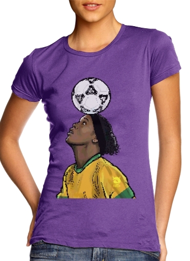 purple- The Magic Carioca Brazil Pixel Art voor Vrouwen T-shirt