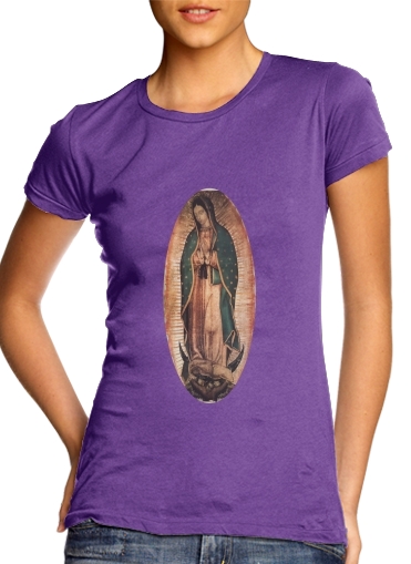 purple- Virgen Guadalupe voor Vrouwen T-shirt