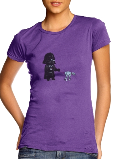 purple- Walking The Robot voor Vrouwen T-shirt