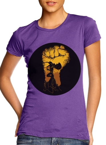 purple- Wanpanman aka one punch man voor Vrouwen T-shirt