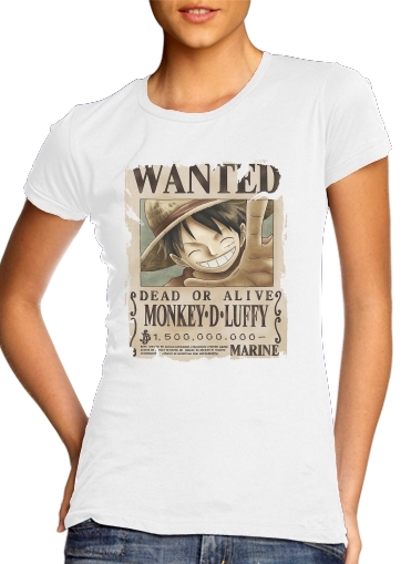  Wanted Luffy Pirate voor Vrouwen T-shirt