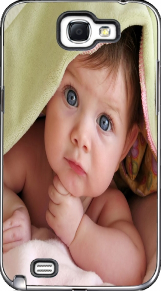 Flip Case Samsung Galaxy Note 2 met foto's baby