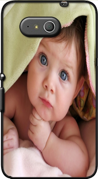 Flip Case Sony Xperia E4 4g met foto's baby