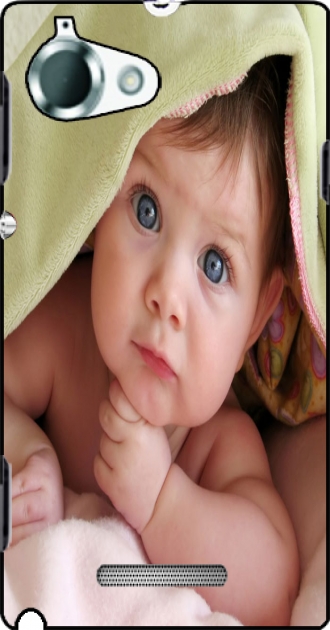 Flip Case Sony Xperia L C2105 met foto's baby