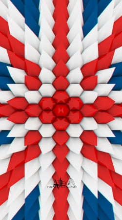 hoesje 3D Poly Union Jack London flag