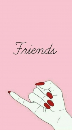 hoesje BFF Best Friends Pink Friends Side