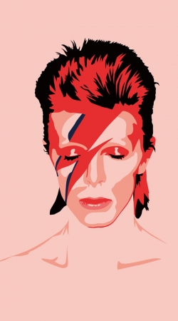 hoesje David Bowie Minimalist Art