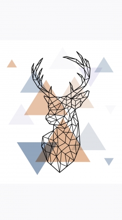 hoesje Geometric head of the deer