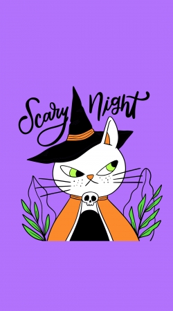 hoesje halloween cat sorcerer