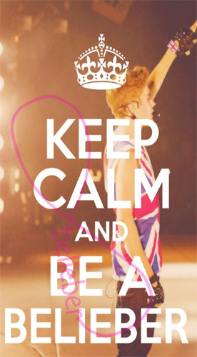 hoesje Keep Calm And Be a Belieber