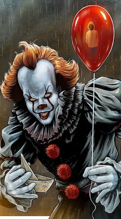 hoesje Pennywise Ca Clown Red Ballon