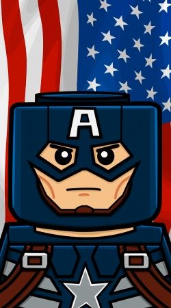hoesje Bricks Captain America