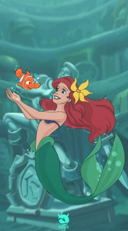 hoesje Disney Hangover Ariel and Nemo