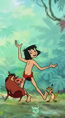 hoesje Disney Hangover Mowgli Timon and Pumbaa 