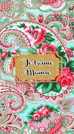 hoesje Floral Old Tissue - Je t'aime Mamie