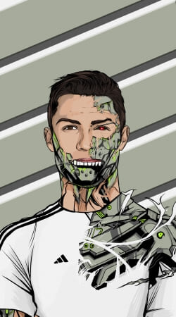 hoesje Football Legends: Cristiano Ronaldo - Real Madrid Robot