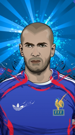 hoesje Football Legends: Zinedine Zidane France
