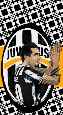 hoesje Football Stars: Carlos Tevez - Juventus