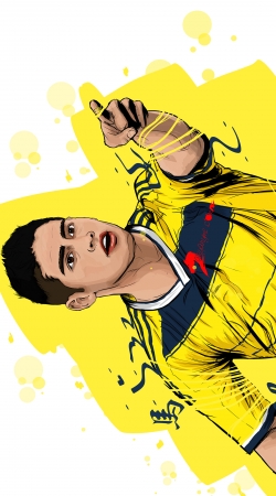 hoesje Football Stars: James Rodriguez - Colombia