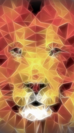 hoesje fractal lion