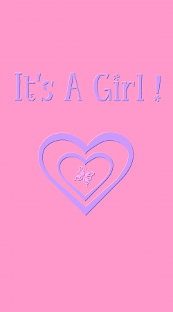 hoesje It's a girl! gift Birth 