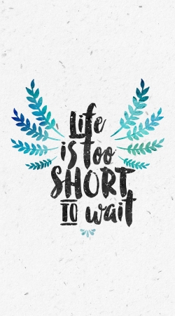 hoesje Life's too short to wait