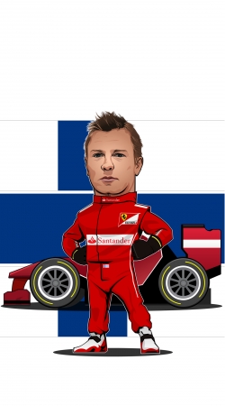 hoesje MiniRacers: Kimi Raikkonen - Ferrari Team F1