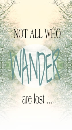 hoesje Not All Who wander are lost