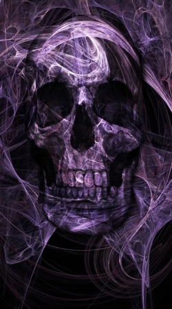 hoesje Violet Skull