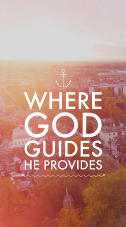 hoesje Where God guides he provides Bible